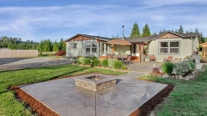 Concrete Patio and Fire Pit